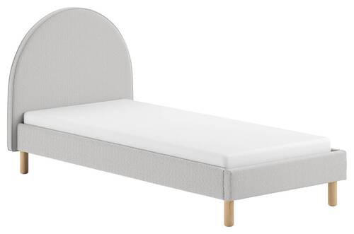 KINDER-/JUNIORBETT - Naturfarben/Grau, ROMANTIK / LANDHAUS, Holz/Textil (90/200cm) - MID.YOU