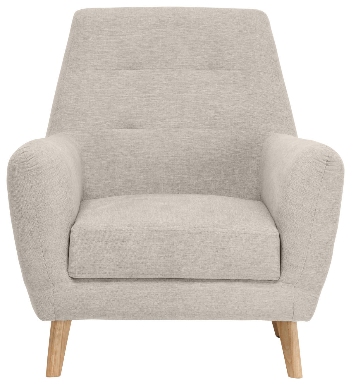 SESSEL in Webstoff Beige  - Eichefarben/Beige, Design, Holz/Textil (90/105/84cm) - Carryhome