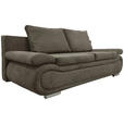 SCHLAFSOFA Jacquard Braun, Dunkelgrau  - Chromfarben/Dunkelgrau, Design, Textil (200/78/90cm) - Venda