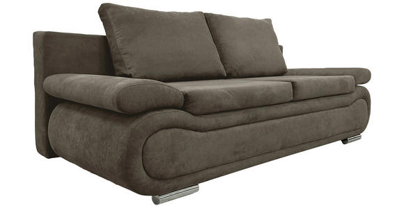 SCHLAFSOFA Jacquard Braun, Dunkelgrau  - Chromfarben/Dunkelgrau, Design, Textil (200/78/90cm) - Venda