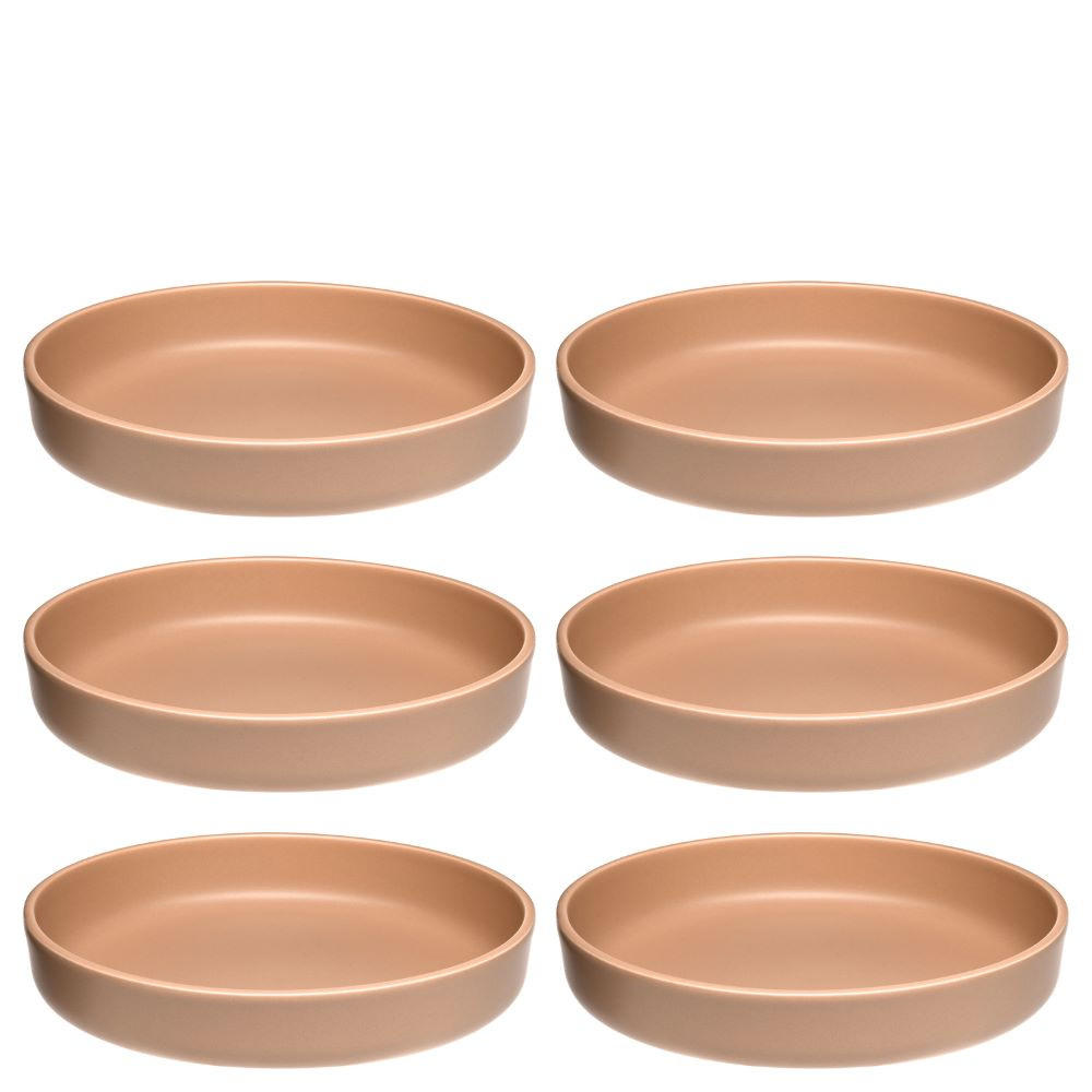 SPEISETELLERSET ROMA 6-teilig  - Aprikose, KONVENTIONELL, Keramik (19,7/4,0/19,7cm) - Leonardo