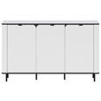 SIDEBOARD  in 136,8/82/35,2 cm  - Schwarz/Weiß, MODERN, Holzwerkstoff/Kunststoff (136,8/82/35,2cm) - Carryhome