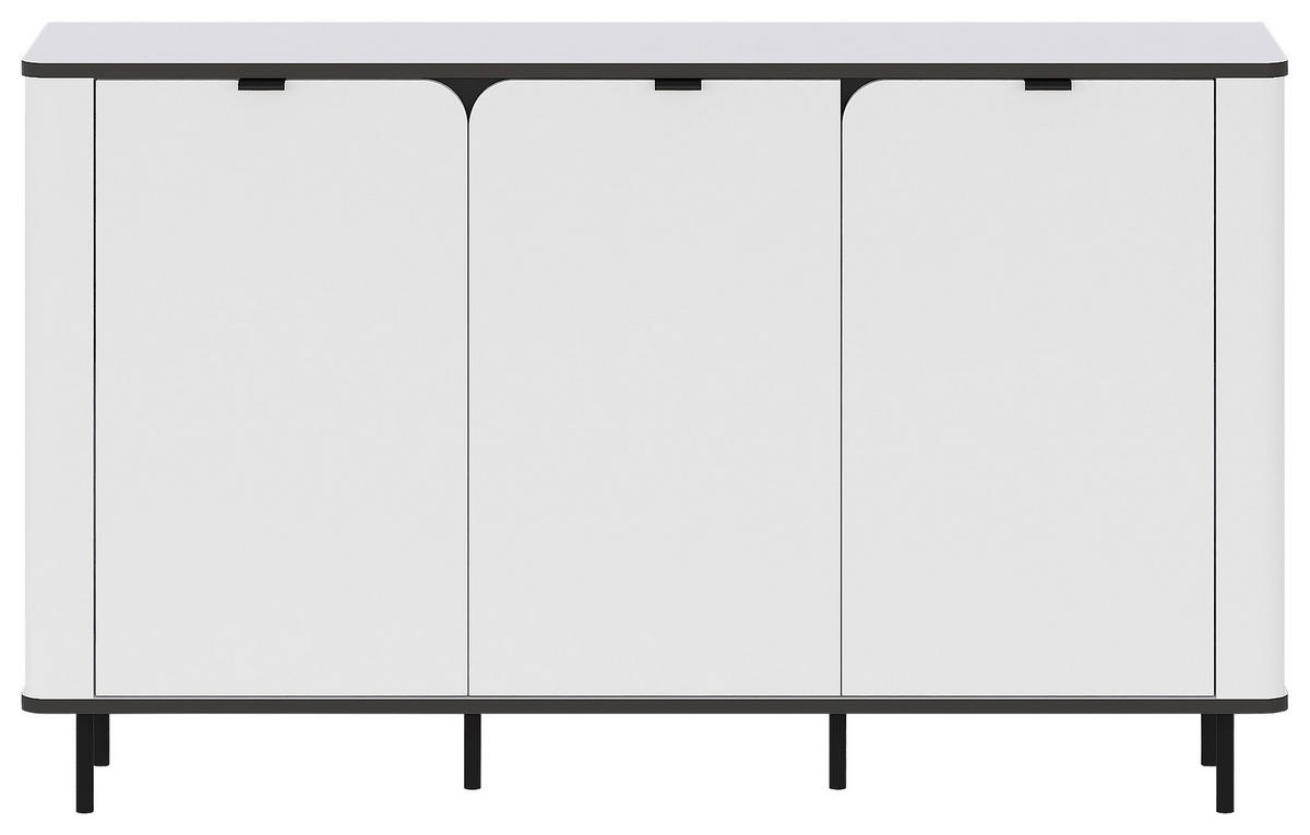 SIDEBOARD  in 136,8/82/35,2 cm  - Schwarz/Weiß, MODERN, Holzwerkstoff/Kunststoff (136,8/82/35,2cm) - Carryhome