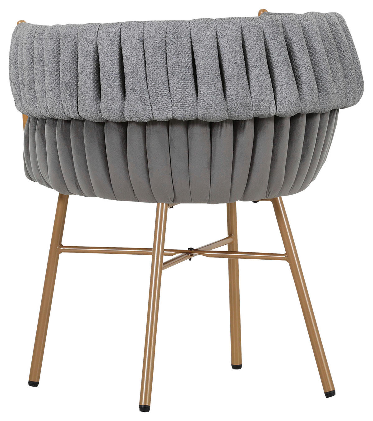 KAROSSZÉK szürke  - aranyszínű/szürke, Design, textil/fém (65/76/60cm) - Ambia Home