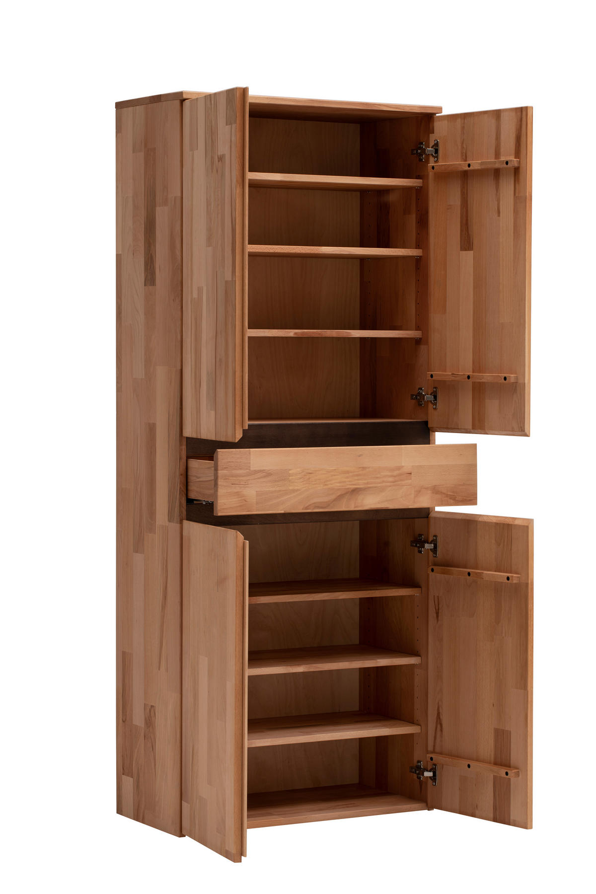 SCHUHSCHRANK Kernbuche vollmassiv Kernbuche  - Kernbuche, Natur, Holz (80/194/39cm) - Linea Natura