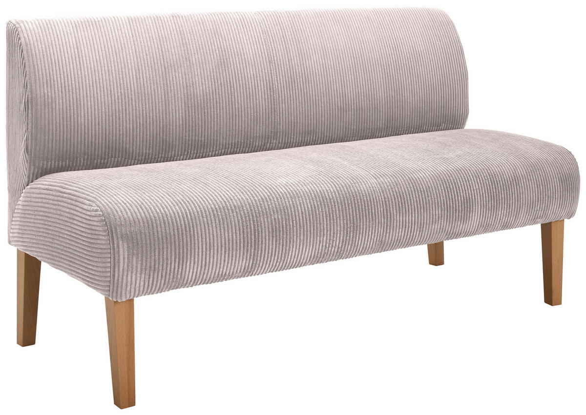 SITZBANK in Holz, Textil Altrosa  - Buchefarben/Altrosa, Konventionell, Holz/Textil (163/88/75cm) - home24