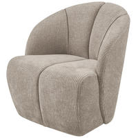 SESSEL in gerippt Sandfarben  - Sandfarben, Design, Kunststoff/Textil (68/75/77cm) - Livetastic