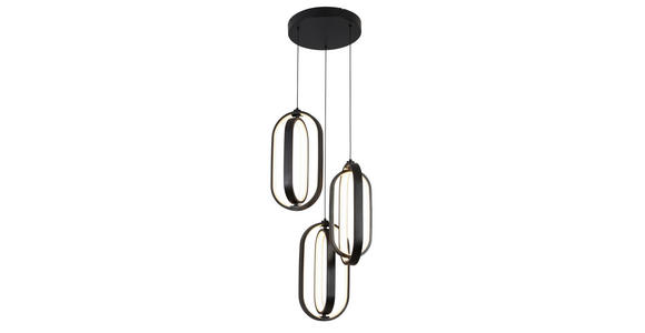 LED-HÄNGELEUCHTE 34/250 cm - Schwarz, Design, Kunststoff/Metall (34/250cm) - Novel