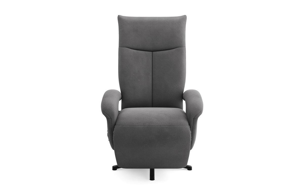 SESSEL in Flachgewebe Grau  - Schwarz/Grau, Konventionell, Textil/Metall (74/112/82cm) - Sit & More