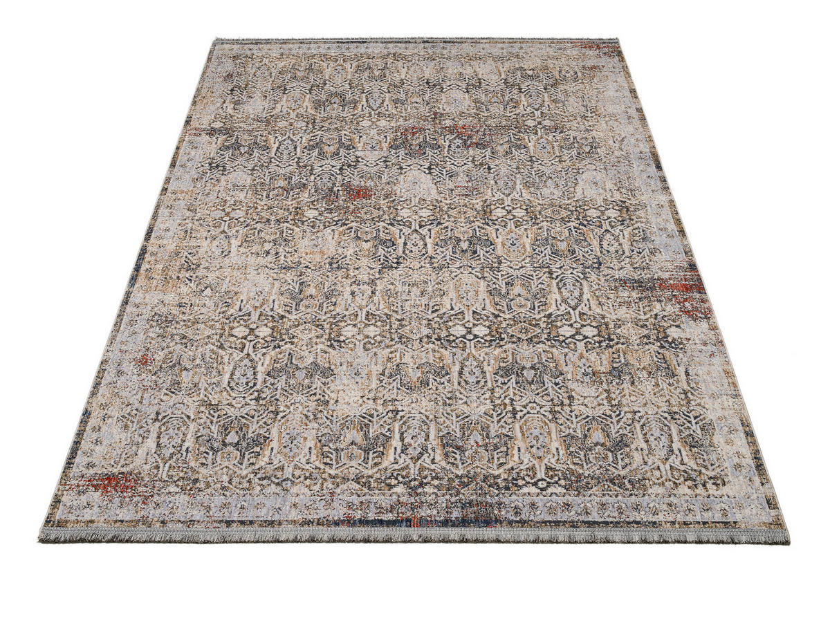 VINTAGE-TEPPICH 133/190 cm Blau, Beige  - Blau/Beige, Design, Textil (133/190cm) - Novel