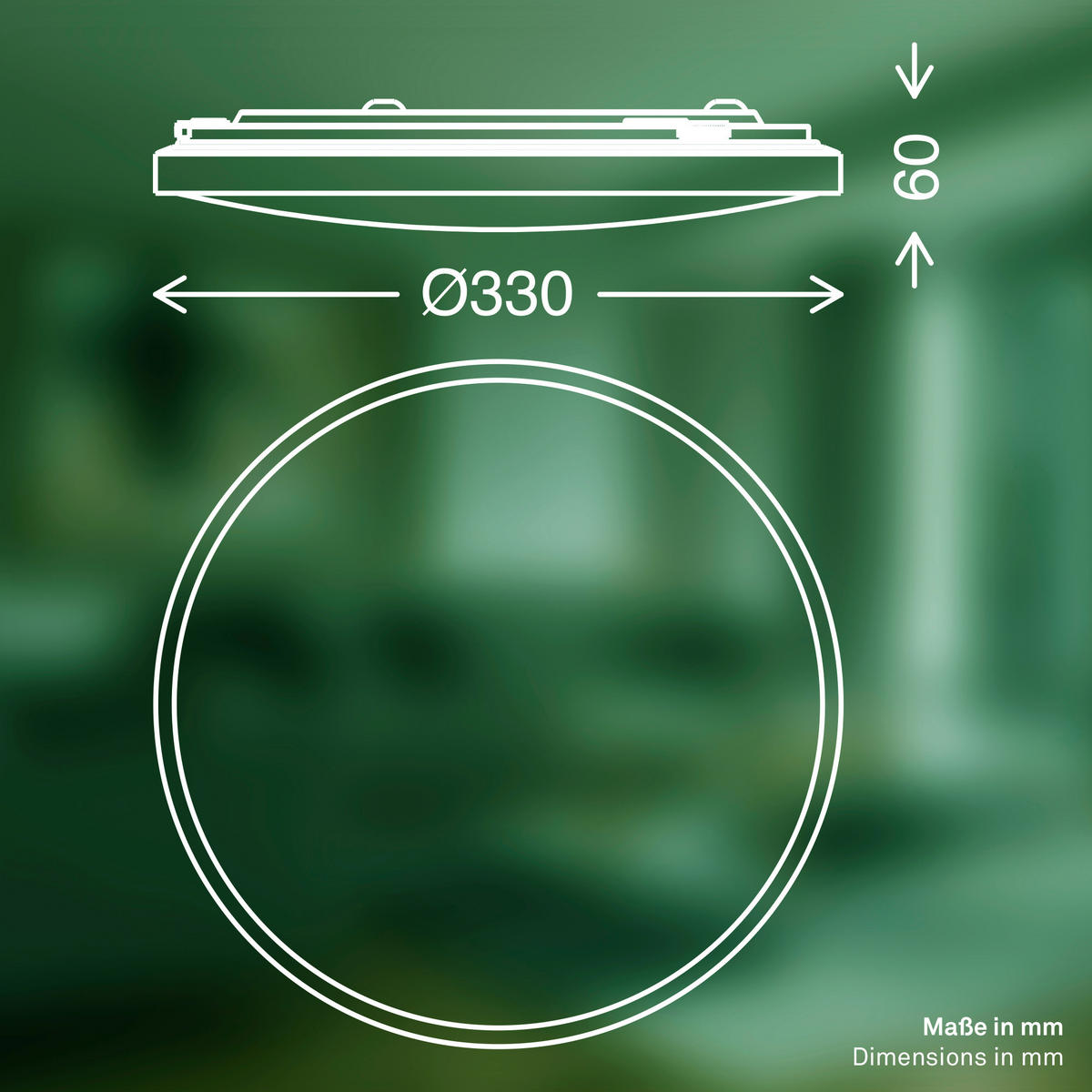 LED-DECKENLEUCHTE Kaida 33/6 cm   - Weiß, Basics, Kunststoff/Metall (33/6cm)