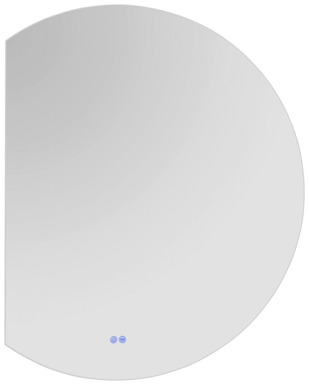 Leuchtspiegel Luisa 100/80/3,5 cm  - Silberfarben, MODERN, Glas (100/80/3,5cm)