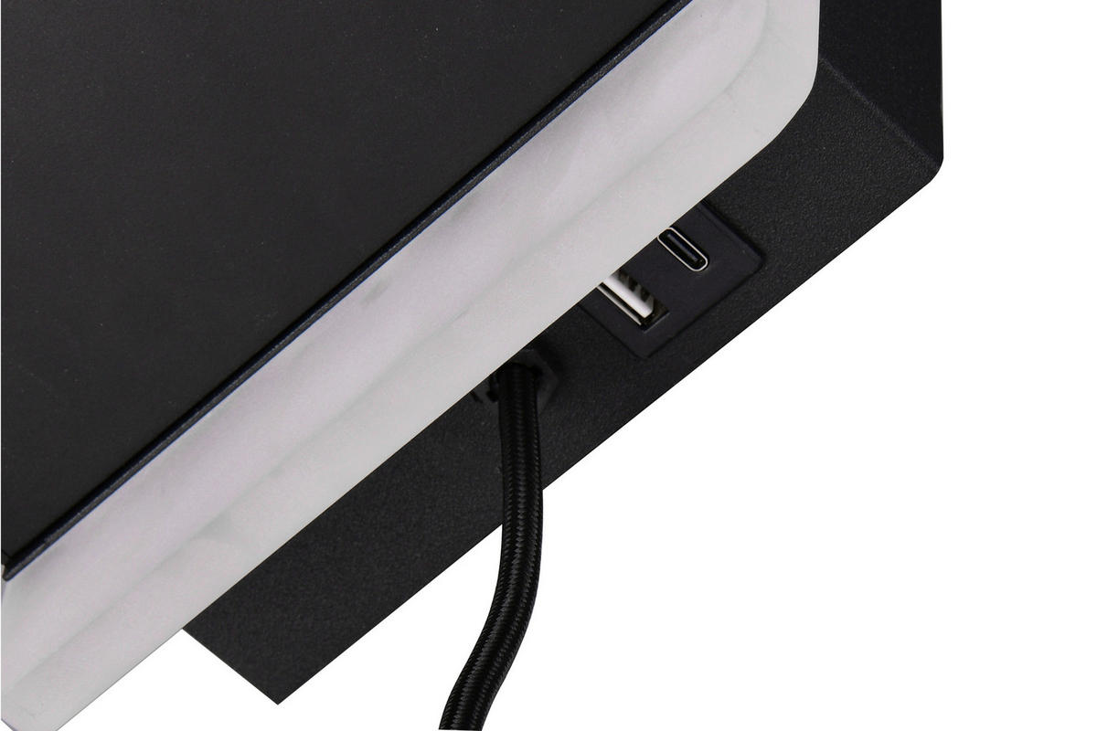 APLICĂ DE PERETE CU LED - negru, Basics, metal (20/16/14cm)