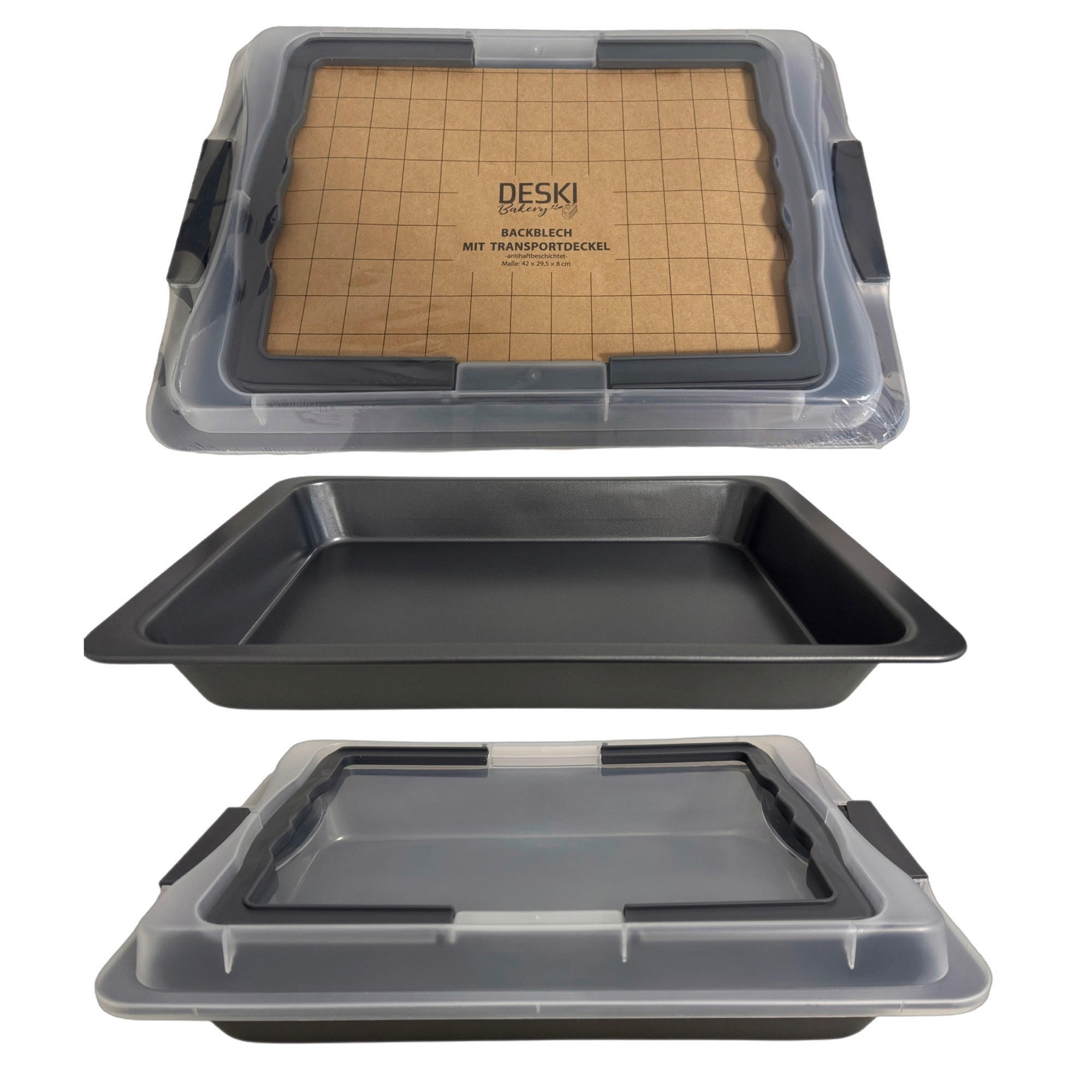 BACKBLECH - Anthrazit, Basics, Metall (42/29,5/7cm)