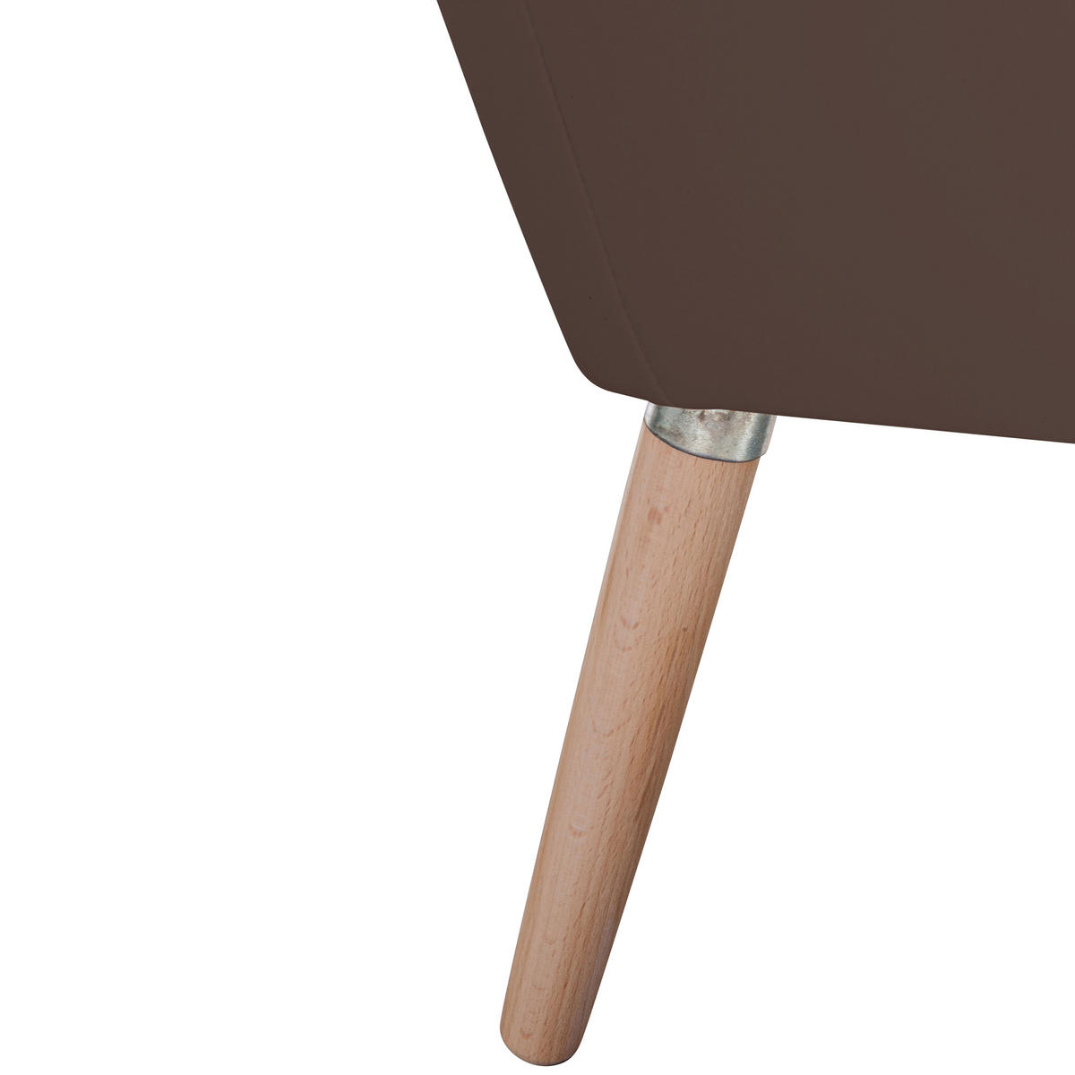 SESSEL in Lederlook Braun  - Buchefarben/Braun, Design, Holz/Textil (67/81/71cm) - Max Winzer