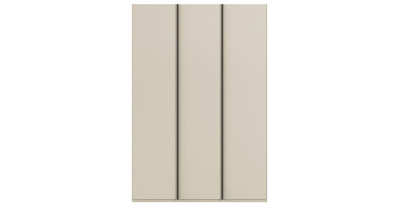 DREHTÜRENSCHRANK 151/223/61 cm,  in Champagner, 3-türig  - Champagner/Graphitfarben, Basics, Holzwerkstoff/Metall (151/223/61cm) - Novel
