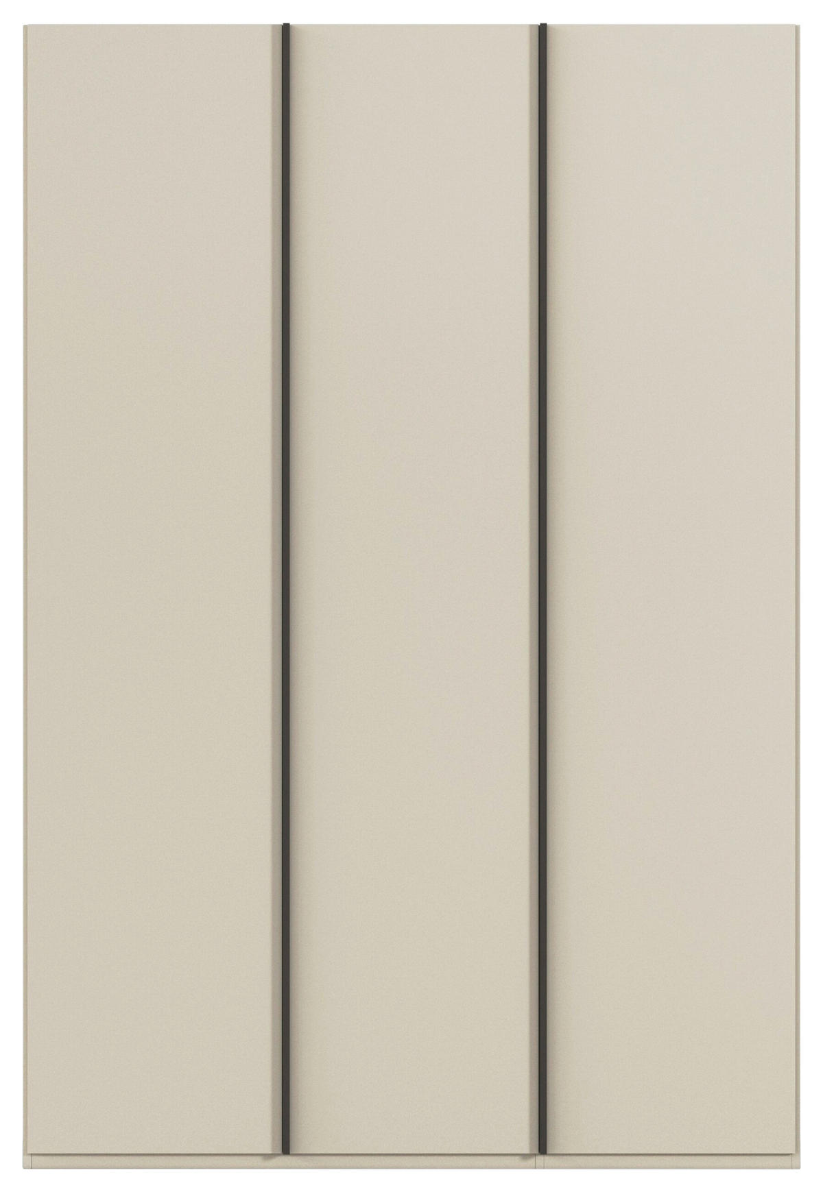 DREHTÜRENSCHRANK 151/223/61 cm,  in Champagner, 3-türig  - Champagner/Graphitfarben, Basics, Holzwerkstoff/Metall (151/223/61cm) - Novel