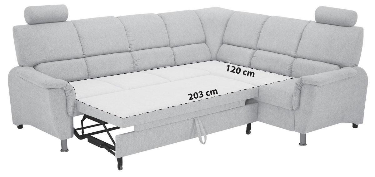 UGAONA GARNITURA bež  - bež/srebrna, Dizajnerski, drvo/tekstil (270/216cm) - Livetastic
