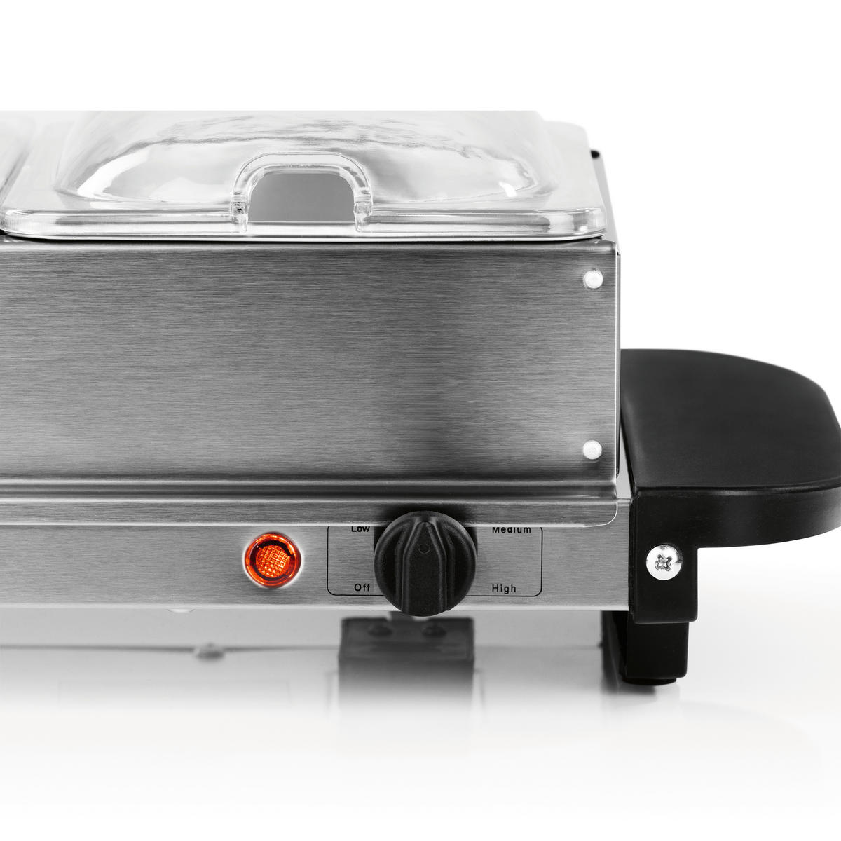 CHAFING-DISH Metall, Kunststoff  - Silberfarben/Schwarz, Basics, Kunststoff/Metall (54,6/14,7/27,8cm)