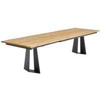 ESSTISCH in Holz, Metall 220/100/75 cm  - Wildeiche/Anthrazit, Design, Holz/Metall (220/100/75cm) - Venjakob