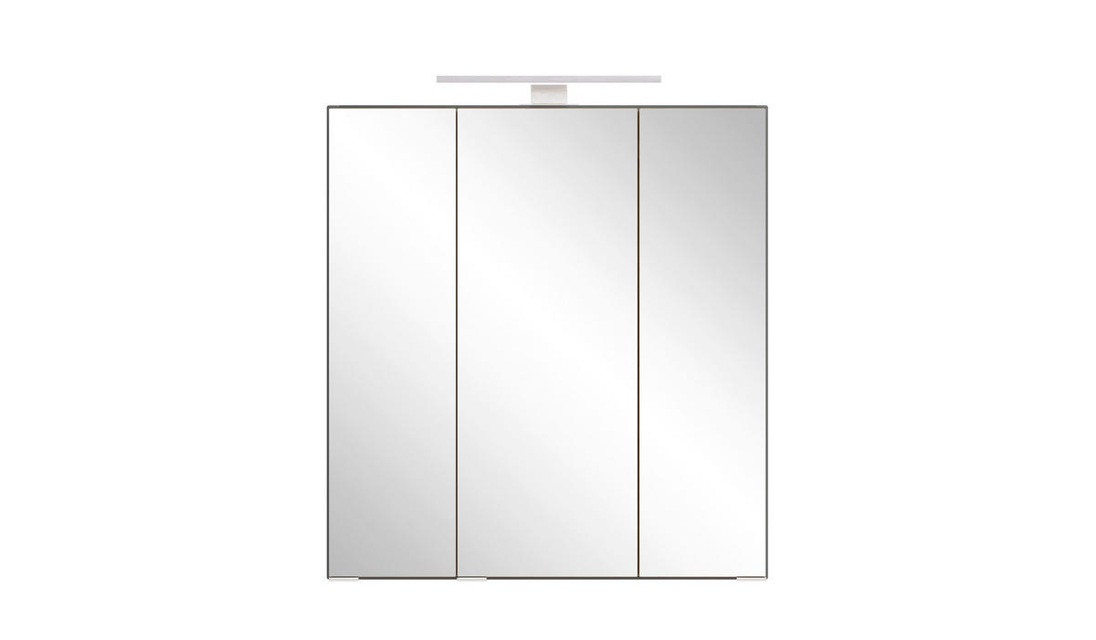 SPIEGELSCHRANK 60/64/20 cm  - Wildeiche/Edelstahlfarben, Trend, Glas/Holzwerkstoff (60/64/20cm) - Held