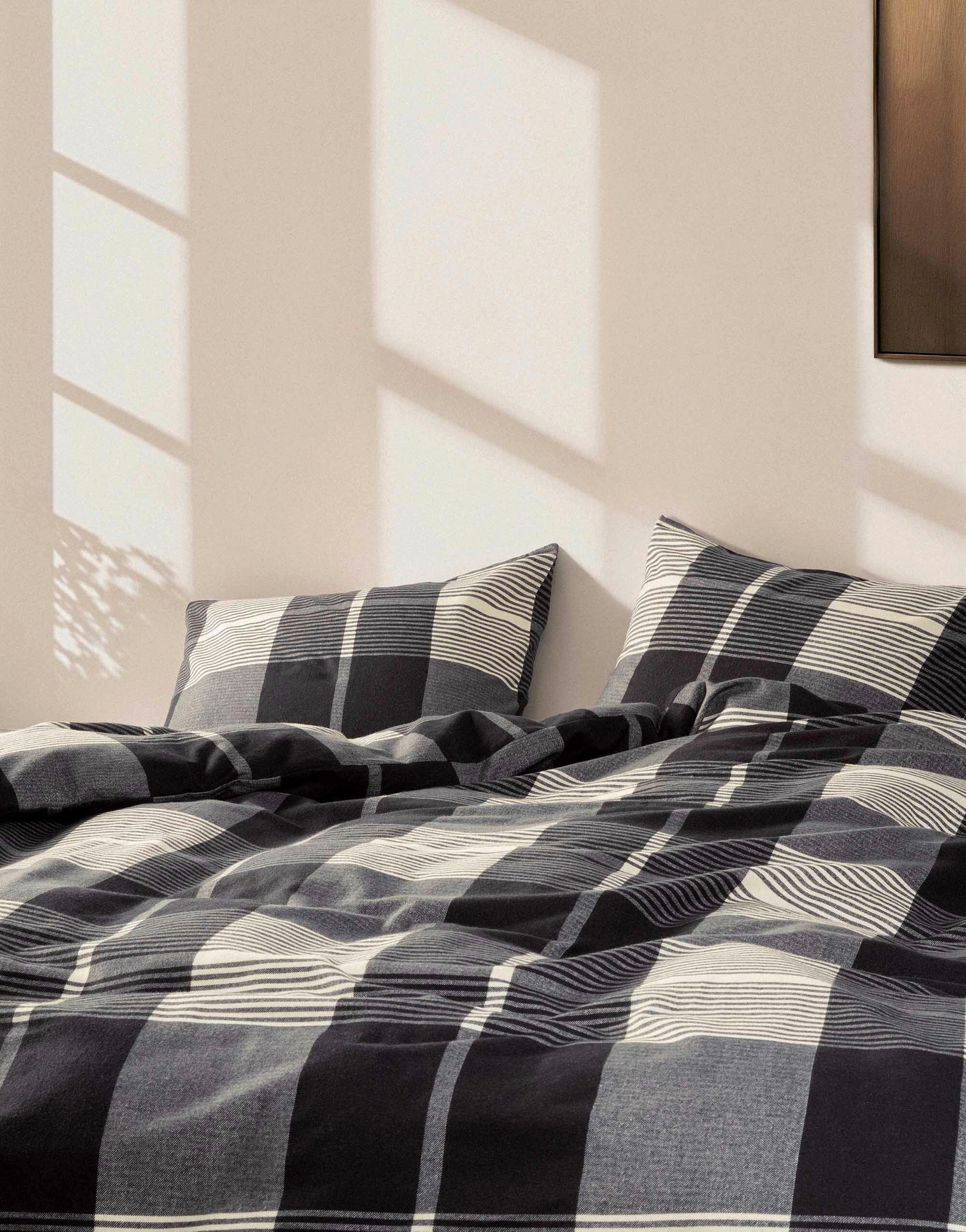 BETTWÄSCHE Alvar Flanell 200/220 cm  - Schwarz, KONVENTIONELL, Textil (200/220cm) - Marc O'Polo