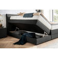 BOXSPRINGBETT 180/200 cm  in Anthrazit  - Wengefarben/Anthrazit, KONVENTIONELL, Holz/Textil (180/200cm) - Novel