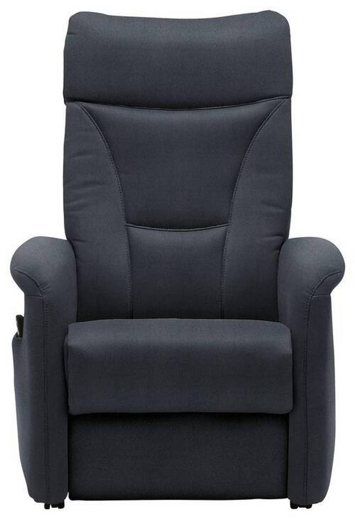 FERNSEHSESSEL in Mikrofaser Dunkelblau  - Schwarz/Dunkelblau, Konventionell, Textil (78/108/90cm) - Valdera
