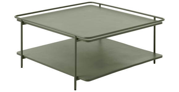 COUCHTISCH 75/75/34,3 cm quadratisch Olivgrün - Olivgrün, Basics, Metall (75/75/34,3cm) - Xora