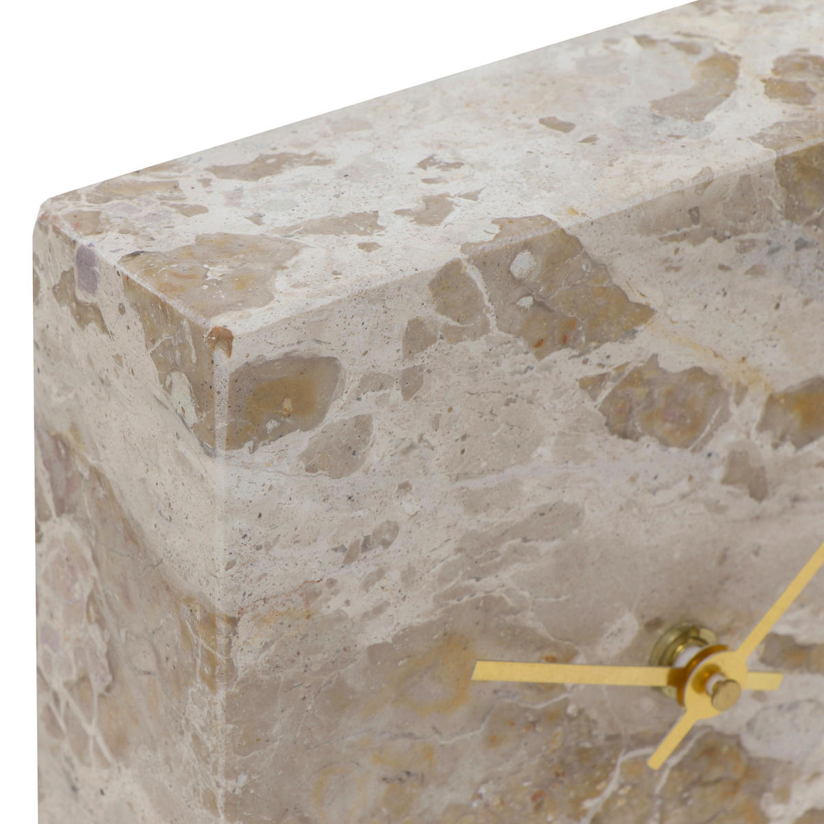 TISCHUHR Beige 15/15/6,4 cm  - Beige, Basics, Stein (15/15/6,4cm)