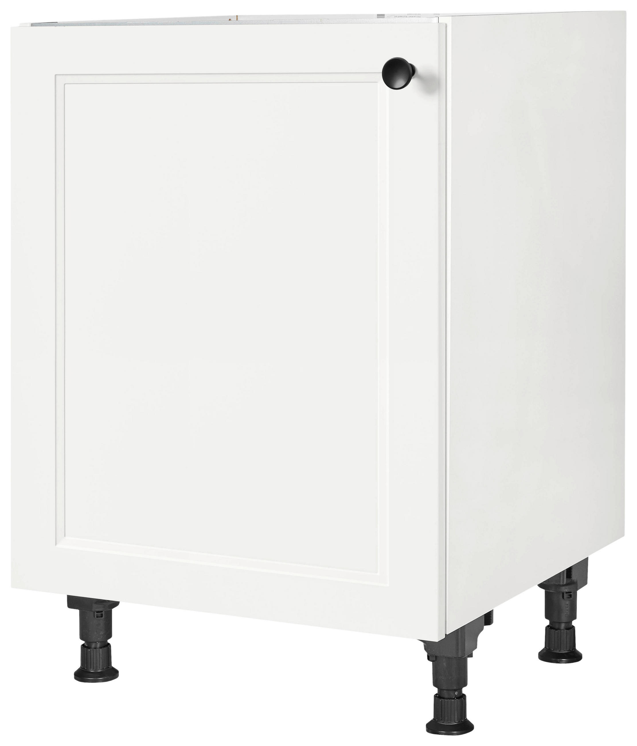 SPÜLENUNTERSCHRANK 60/87/56 cm  in Weiß  - Schwarz/Weiß, MODERN, Holzwerkstoff/Metall (60/87/56cm) - Nobilia