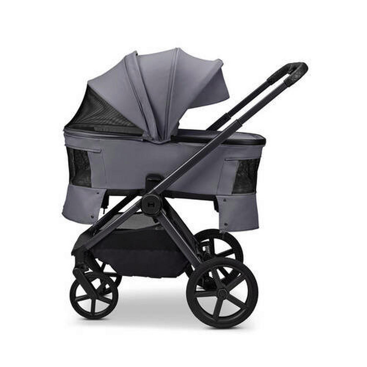 KOMBIKINDERWAGEN Gio Fold ETPU  - Hellgrau/Grau, Basics, Textil/Metall (120/58/92cm) - Moon Edition