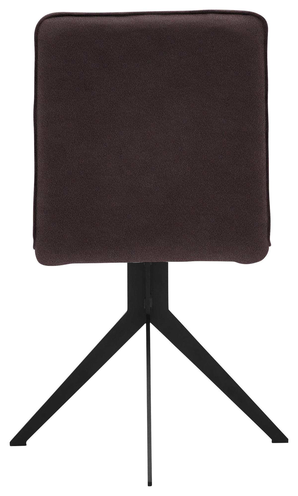 STUHL  in Stahl Lederlook  - Dunkelbraun/Schwarz, Design, Textil/Metall (46,5/87/64cm) - Voleo