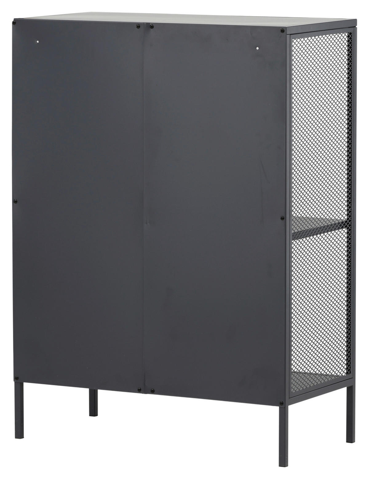 BÜCHERWAND Grau  - Dunkelgrau/Grau, Design, Metall (80/110/40cm) - Livetastic