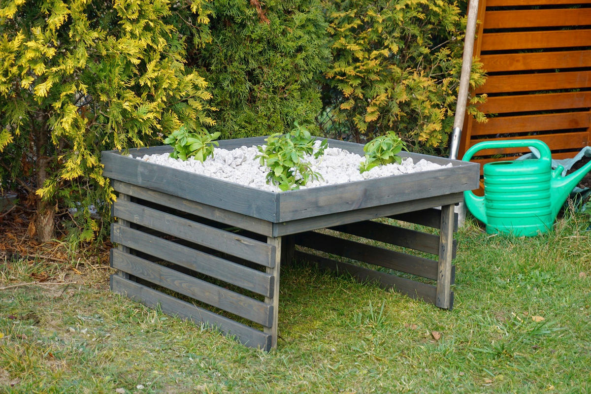 MINIGARÁŽ   - sivá, Basics, drevo (84/46/78cm) - Atrigo