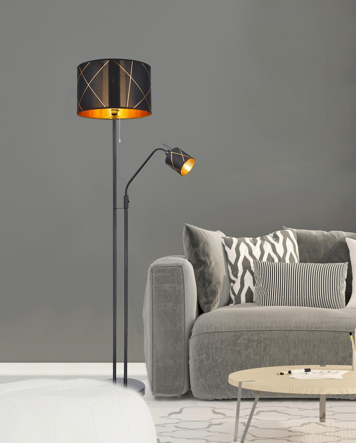 STOJACÍ LAMPA, 40/40/175 cm - Design (40/40/175cm) - Globo