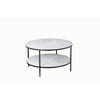 COUCHTISCH 80/80/45 cm rund Schwarz, Weiß  - Schwarz/Weiß, Design, Glas/Metall (80/80/45cm) - Livetastic