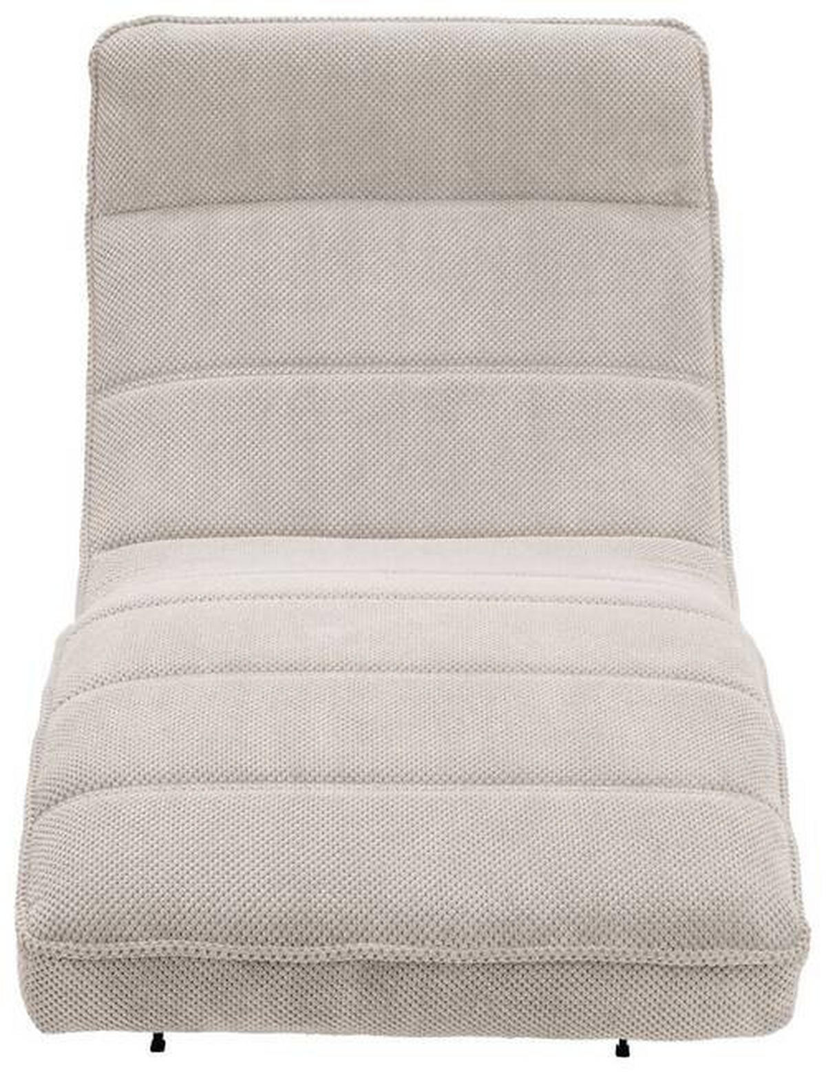 RELAXLIEGE in Webstoff Creme  - Creme/Schwarz, Design, Textil/Metall (78/83/168cm) - Welnova