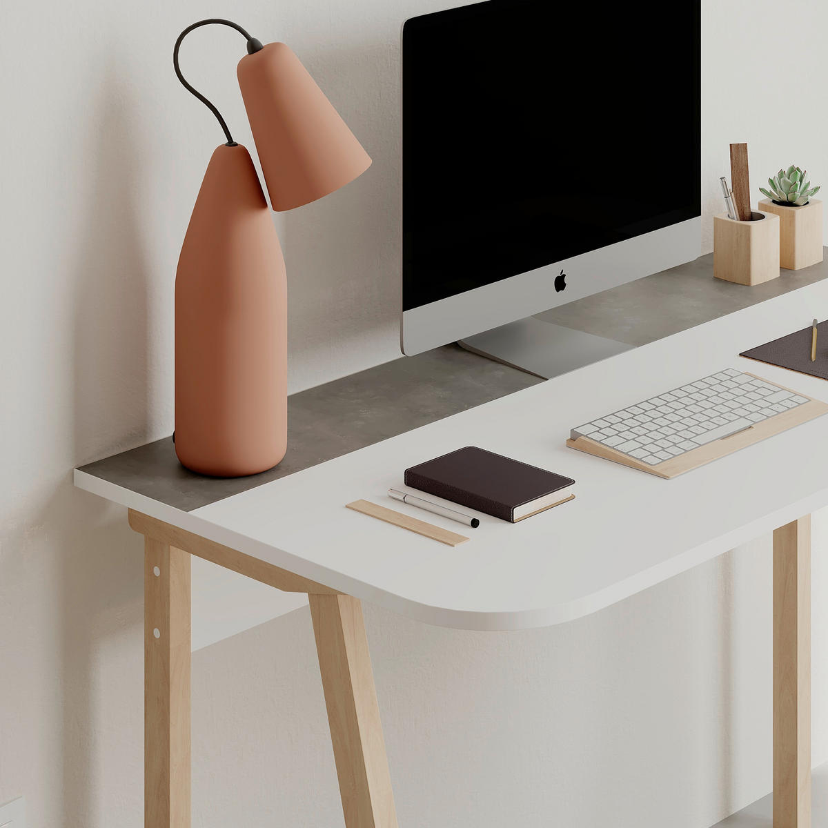 COMPUTERTISCH  - Eichefarben/Dunkelgrau, Design, Holzwerkstoff (120/60/75cm) - Livetastic