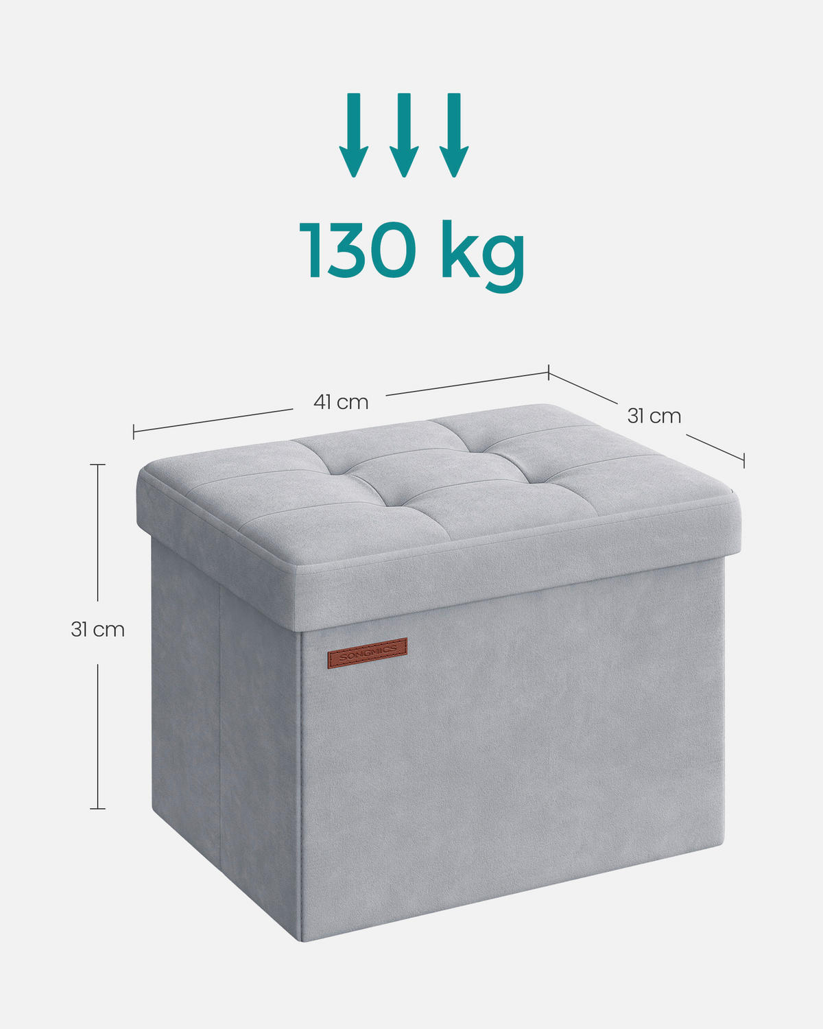 SITZBOX in Textil, Holzwerkstoff Grau  - Grau, Basics, Holzwerkstoff/Textil (41/31/31cm)