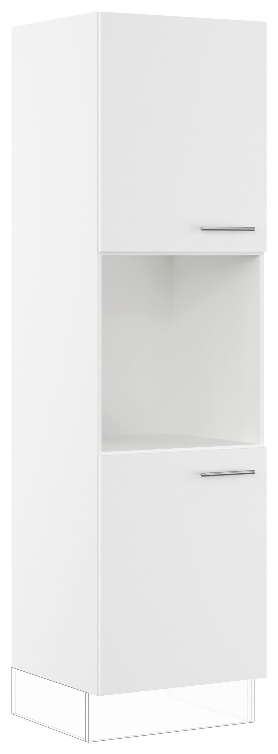 GERÄTEUMBAUSCHRANK 60/220,6/57,6 cm  in Weiß  - Edelstahlfarben/Weiß, Basics, Holzwerkstoff/Metall (60/220,6/57,6cm) - Impuls