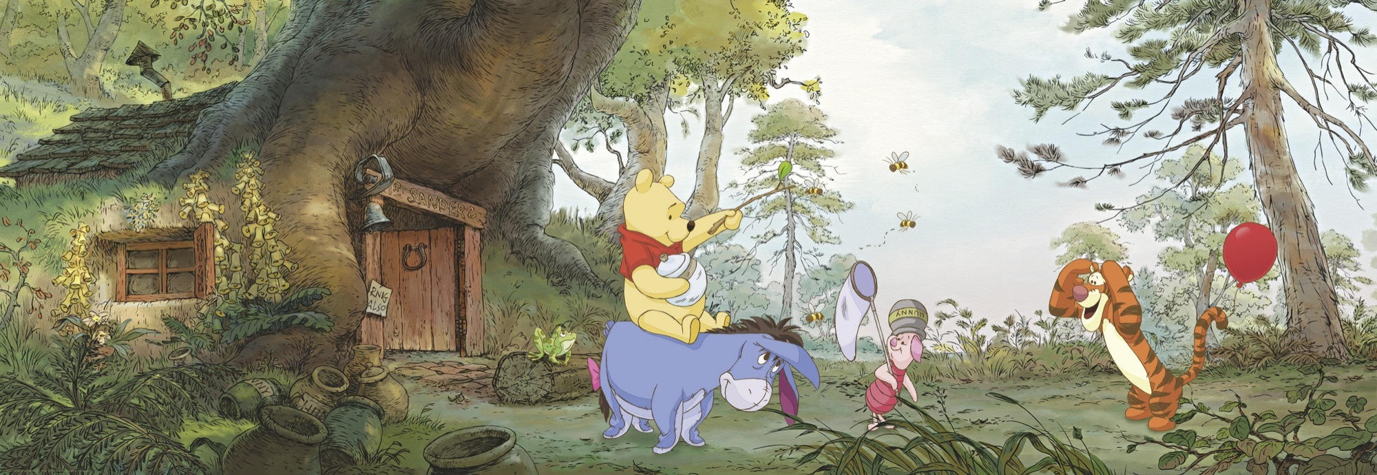 FOTOTAPETE Pooh's House  - Multicolor, Basics, Papier (368/127cm) - Komar