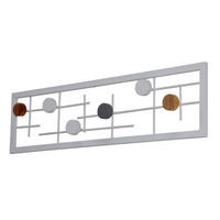 WANDGARDEROBE  in teilmassiv Weiß, Multicolor  - Multicolor/Weiß, Design, Holzwerkstoff/Metall (6/60/16cm) - MID.YOU