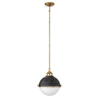 HÄNGELEUCHTE 33.9/65.2 cm    - Messingfarben/Zinkfarben, Konventionell, Glas/Metall (33.9/65.2cm) - Elstead Lighting