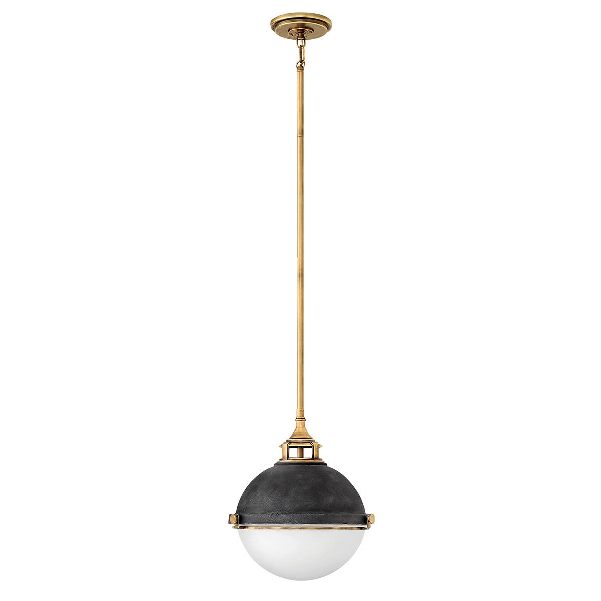 HÄNGELEUCHTE 33.9/65.2 cm    - Messingfarben/Zinkfarben, Konventionell, Glas/Metall (33.9/65.2cm) - Elstead Lighting
