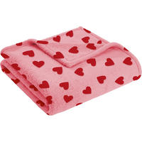 WOHNDECKE LOVE HEARTS 150/200 cm  - Rosa, Trend, Textil (150/200cm) - Esposa