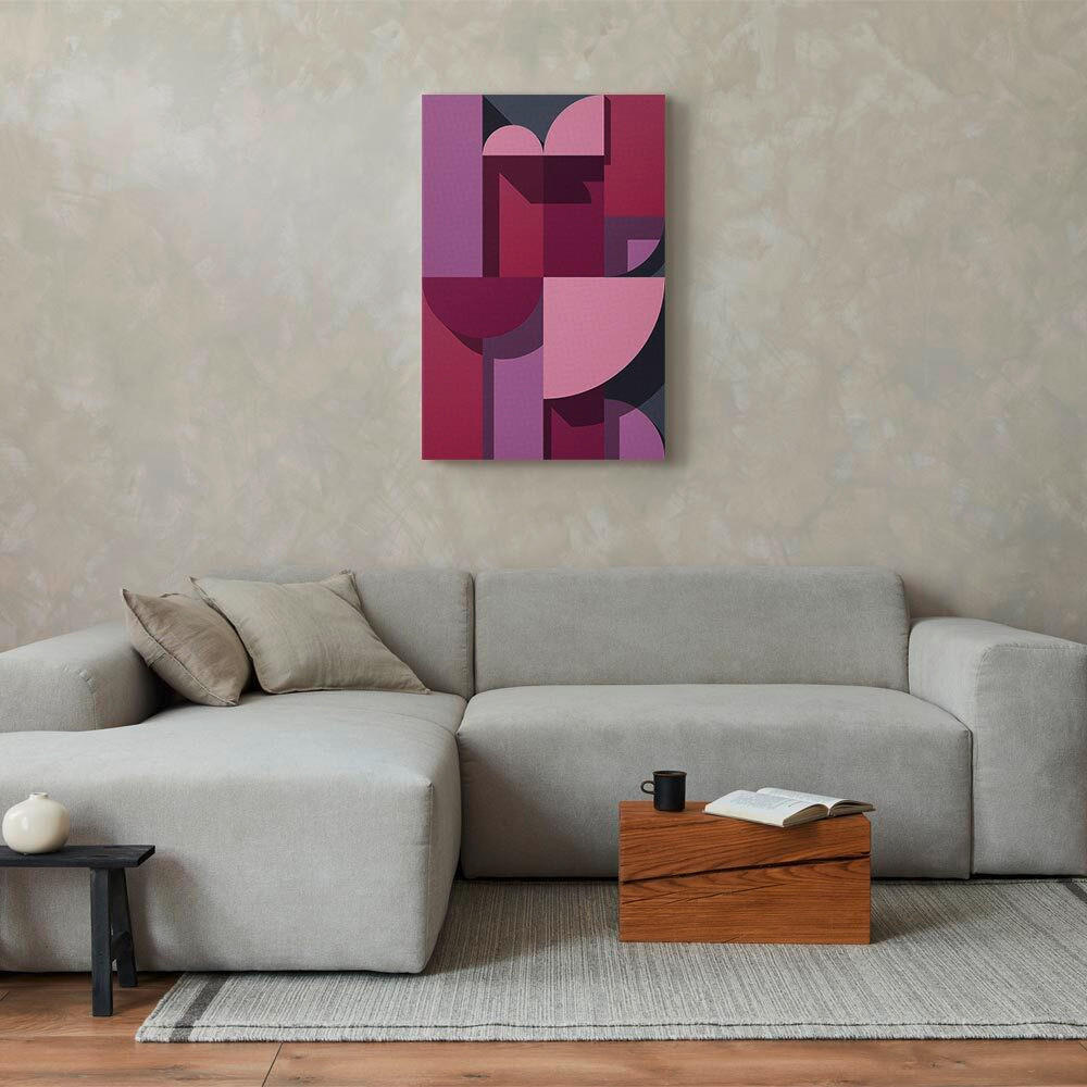 LEINWANDBILD Abstraktes 40/60/1,2 cm  - Pink/Flieder, Basics, Holzwerkstoff/Textil (40/60/1,2cm) - artgeist