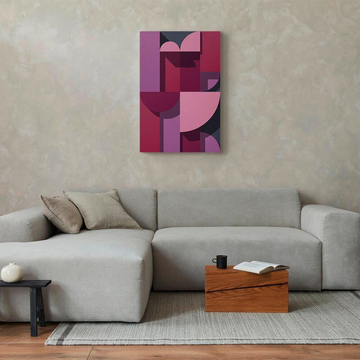 LEINWANDBILD Abstraktes 40/60/1,2 cm  - Pink/Flieder, Basics, Holzwerkstoff/Textil (40/60/1,2cm) - artgeist