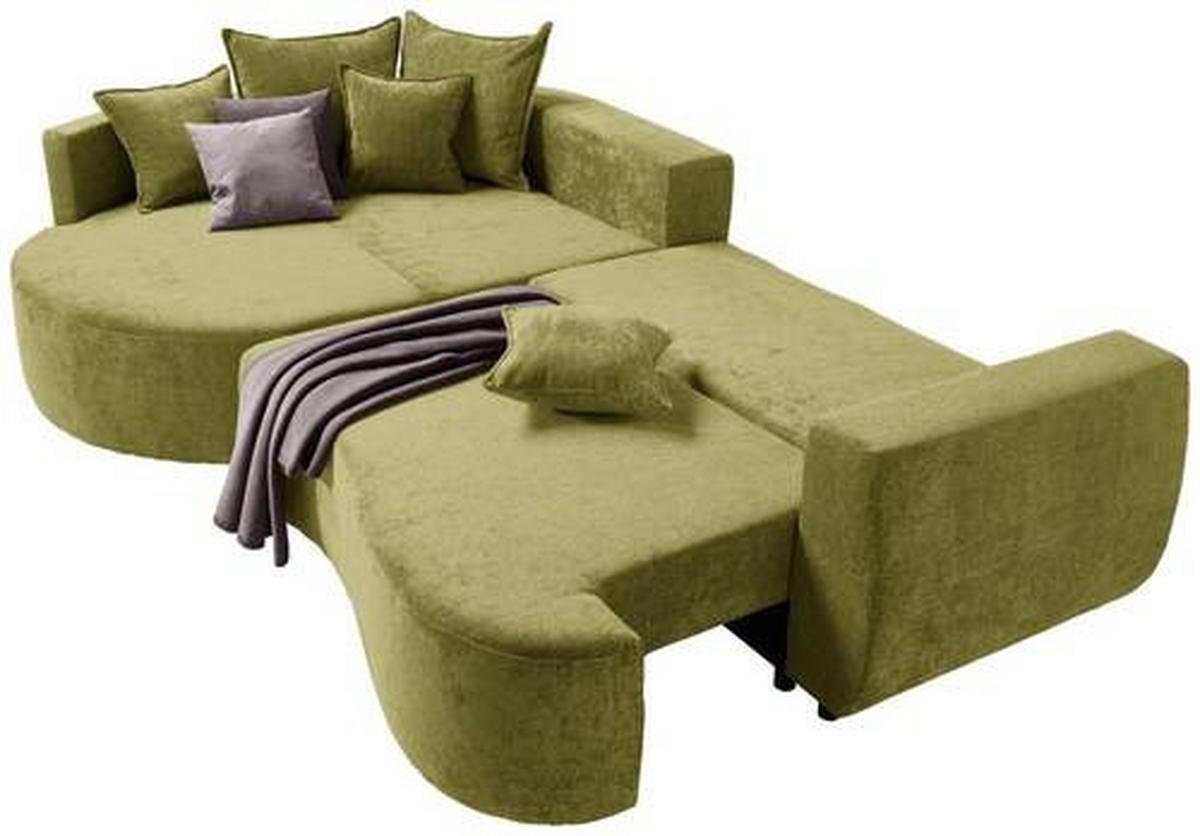 Freisteller von Carryhome ECKSOFA Olivgrün Chenille.