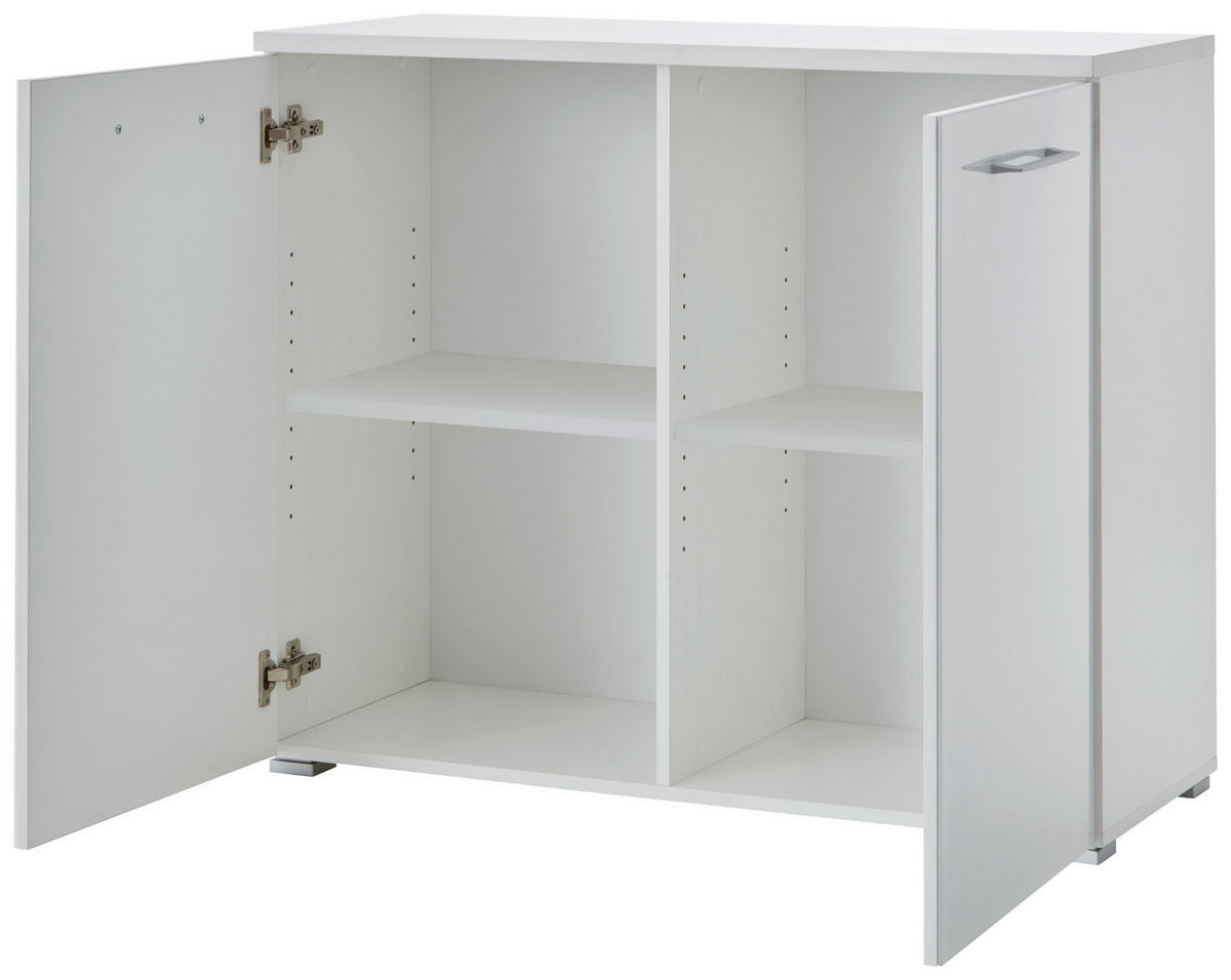 KOMMODE 97/82/40 cm  - Alufarben/Schwarz, MODERN, Glas/Holzwerkstoff (97/82/40cm) - Germania